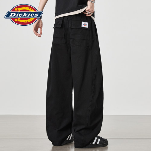 Dickies帝酷适休闲裤男新款美式时尚抽绳设计铆钉垂感直筒长裤子M