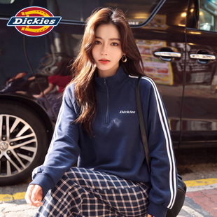 Dickies女士半拉链套头卫衣26春秋款宽松版型潮流显瘦上衣外套1A