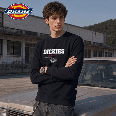 Dickies印花圆领套头长袖卫衣