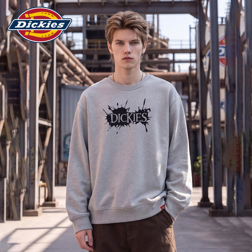 Dickies男秋季休闲圆领印花卫衣