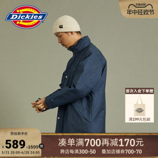 男女情侣休闲棉服拉链保暖外套宽松 Dickies 秋冬工装