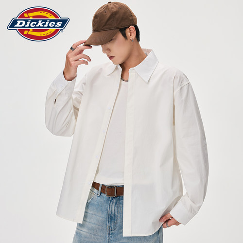 Dickies男秋季美式纯棉长袖衬衫