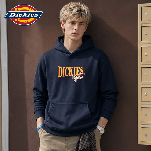 Dickies印花长袖带帽套头卫衣