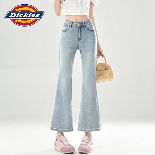 Dickies帝酷适微喇九分牛仔裤女Y