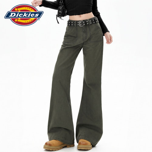Dickies帝酷适美式微喇牛仔裤女Y