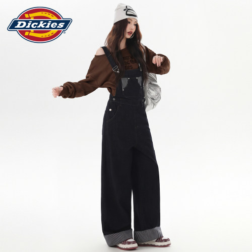 Dickies帝酷适丹宁蓝牛仔背带裤Y