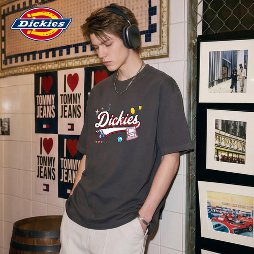 Dickies复古童趣印花短袖T恤男
