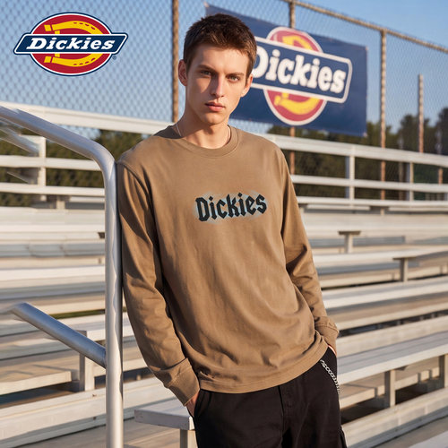 Dickies男士秋季字母印花长袖T恤