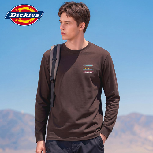 Dickies新款印花长袖T恤衫