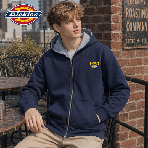 Dickies美式连帽开衫拉链卫衣