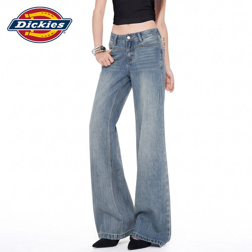 Dickies帝酷适美式微喇牛仔裤女Y