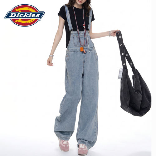 Dickies帝酷适慵懒背带牛仔裤女Y