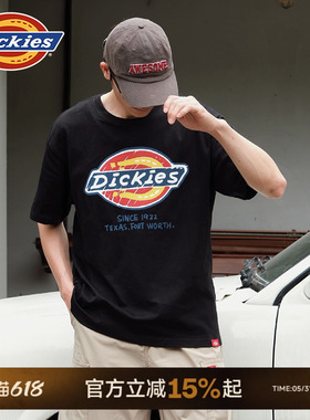 Dickies帝酷适26夏新经典大三色logo印花短袖T恤男女情侣上衣YHJ