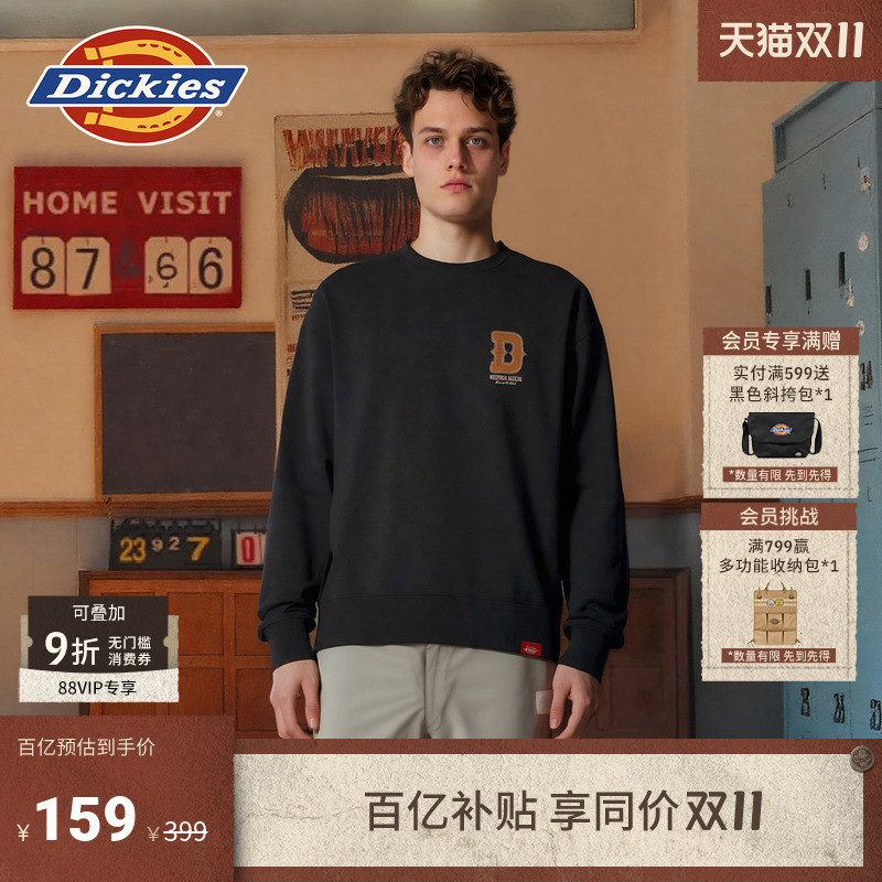 Dickies25秋冬新款复古印花卫衣