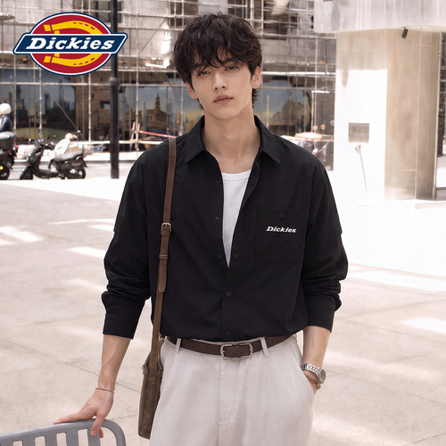 Dickies老钱风长袖衬衫外套男