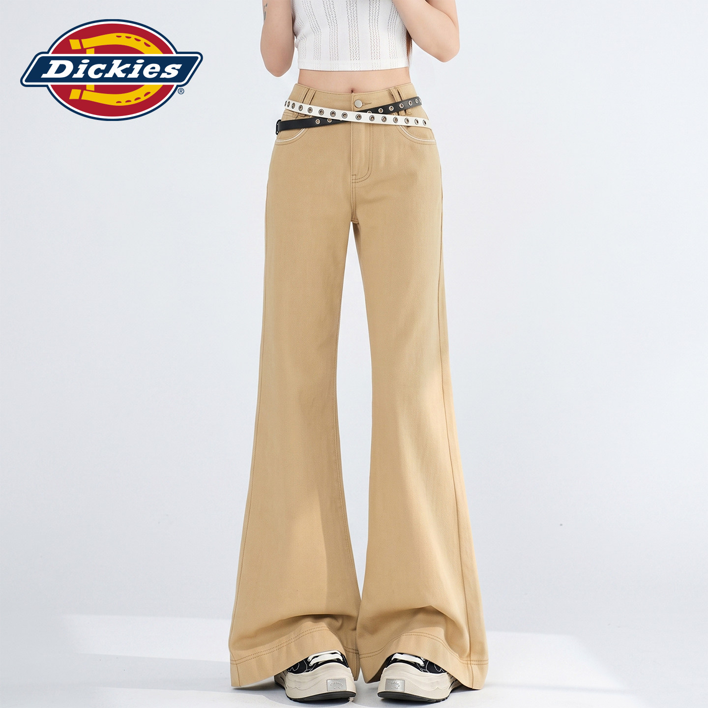 Dickies帝酷适卡其色微喇牛仔裤Y图片