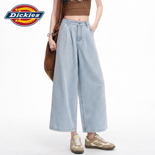 Dickies帝酷适浅蓝色九分牛仔裤Y