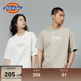 宽松logo印花休闲圆领短袖 Dickies24春夏新款 T恤内搭男女情侣