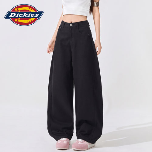 Dickies帝酷适高腰阔腿牛仔裤女Y