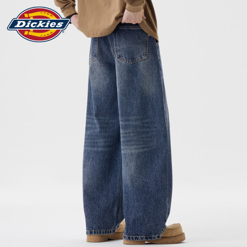Dickies宽松阔腿弯刀裤牛仔裤