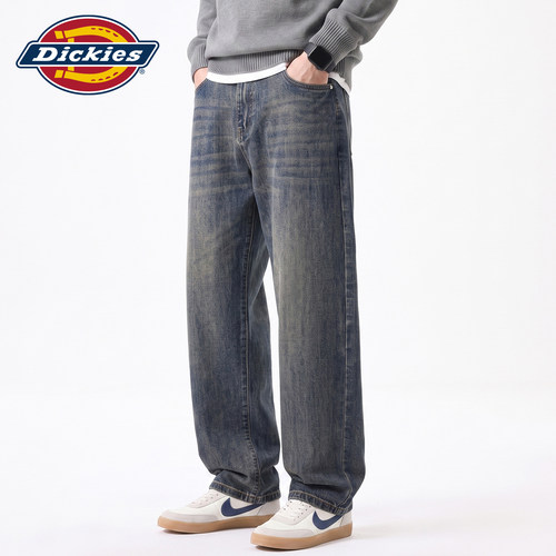 Dickies美式宽松直筒垂感牛仔裤