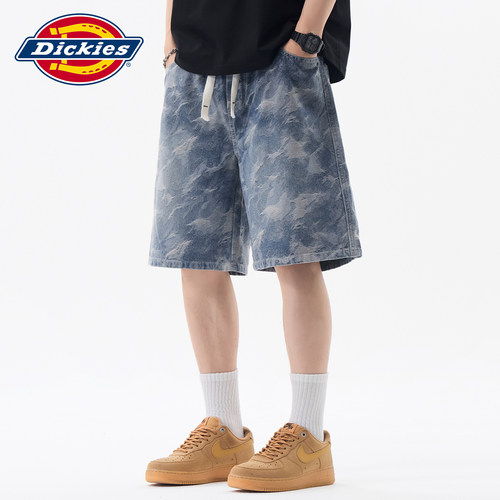 Dickies宽松直筒牛仔短裤