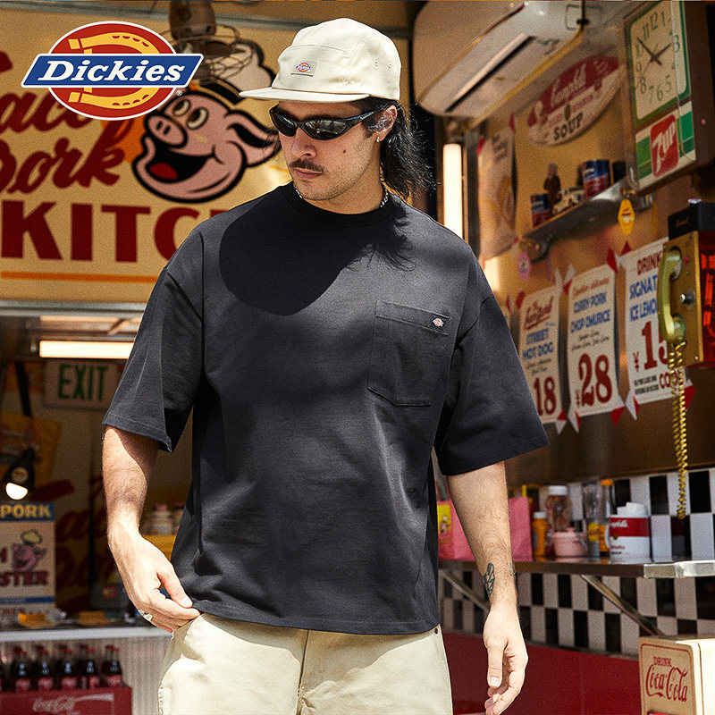 Dickies帝酷适春夏简约口袋重磅棉材质宽松短袖T恤休闲风男女情侣,男装,T恤,淘宝优惠券,粉丝福利购,淘宝优惠卷