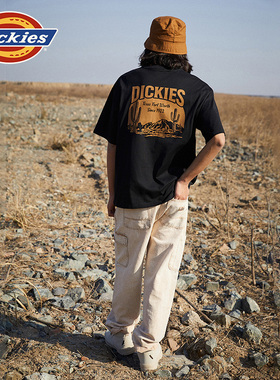 Dickies帝酷适夏宽松背后字母印花休闲短袖T恤男女情侣美式风格J
