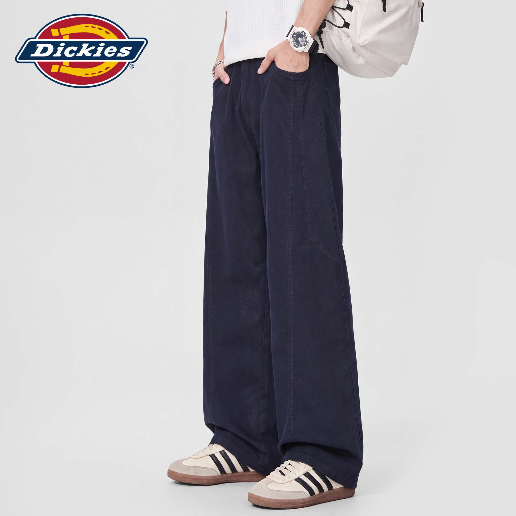 Dickies帝酷适阔腿工装长裤男秋季宽松垂感百搭美式休闲直筒裤子M