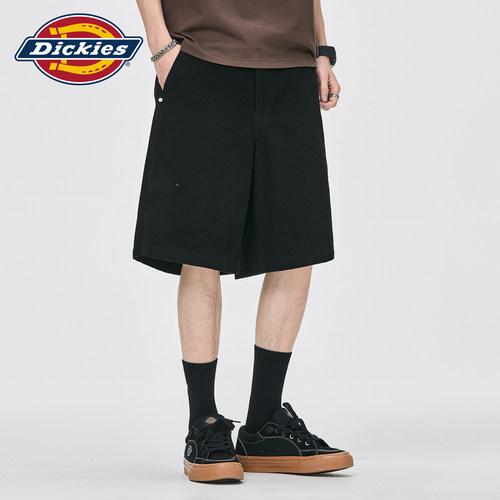 Dickies帝酷适黑色纯棉牛仔短裤