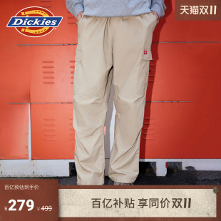 裤 工装 男女情侣 橡筋腰头多口袋纯棉休闲宽松长裤 Dickies秋冬