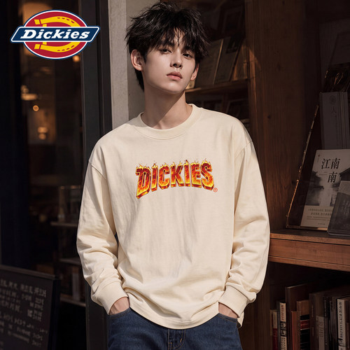 Dickies字母印花套头长袖T恤