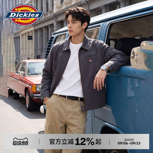 Dickies帝酷适新款美式工装外套水洗宽松多口袋翻领百搭通勤夹克J