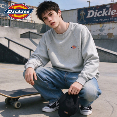 Dickies美式解构拼接圆领卫衣
