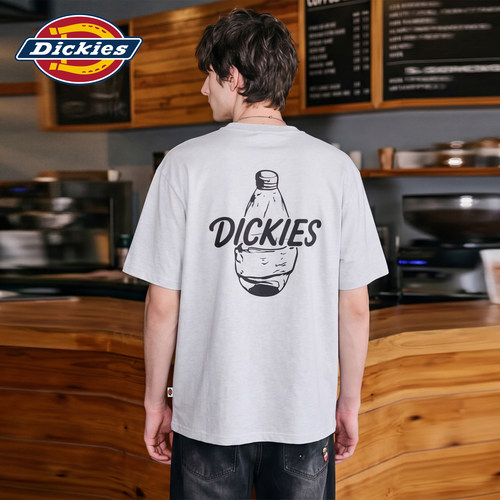 Dickies帝酷适夏季宽松圆领短袖T恤男美式休闲百搭印花半袖上衣M
