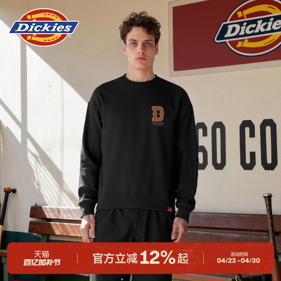 Dickies25秋冬新款复古印花卫衣