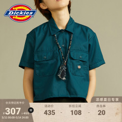 Dickies 春夏  工装休闲百搭女式翻领短款短袖衬衫