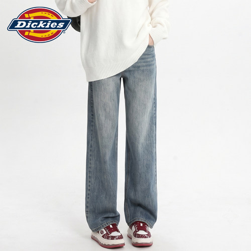Dickies帝酷适复古阔腿牛仔裤女Y