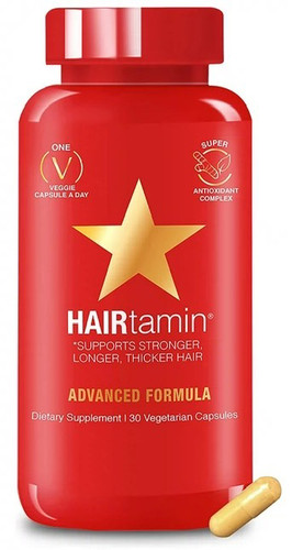 现货HAIRtamin Fast Hair Growth Biotin Vitamins Gluten Free