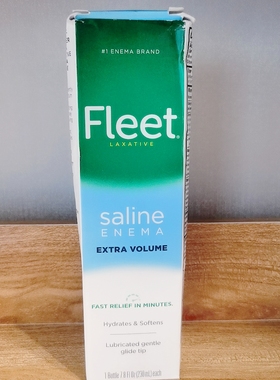 现货Fleet Laxative Saline Extra Enema for Adult Constipation