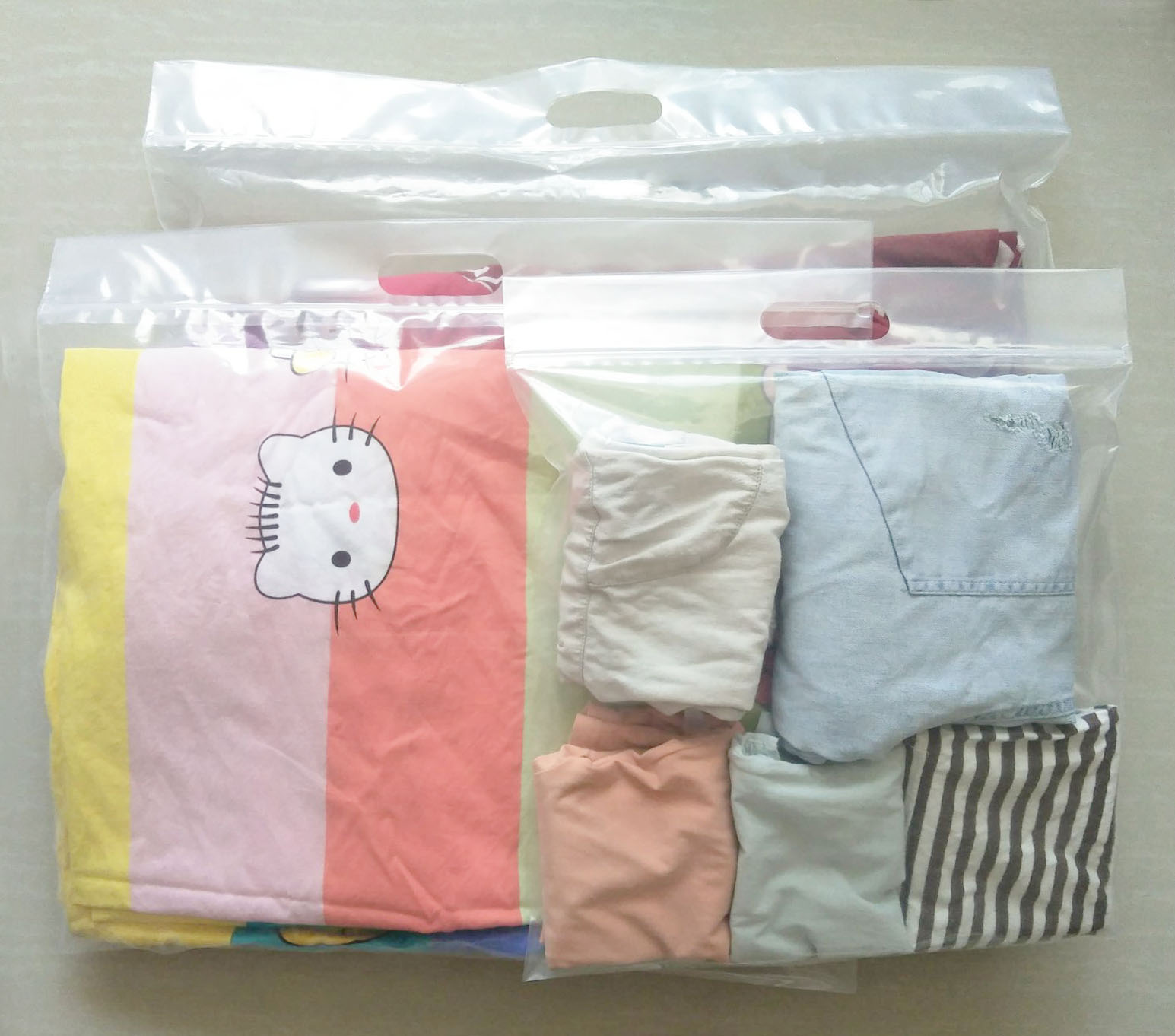 包邮加厚大中小便携式手提袋自封袋密封袋家居收纳袋防水旅行袋