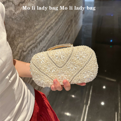 珍珠晚宴包搭配旗袍的手包晚礼服包包女时尚气质手提包宴会手拿包