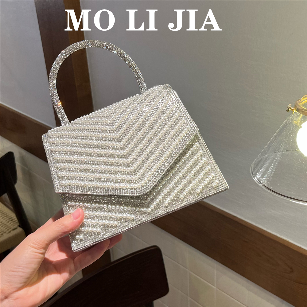 闪亮buning手工珍珠凯莉包