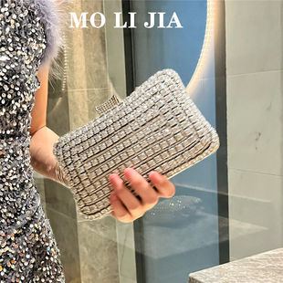 2023新款满钻闪亮包包镶钻手拿包晚宴包婚宴包聚会包包小方包女包