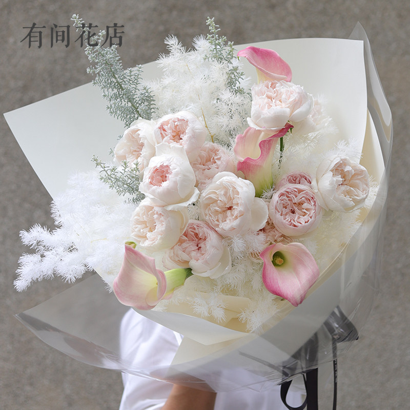有间花店可爱瓷玫瑰生日花束