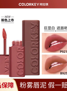 Colorkey珂拉琪可可粉雾唇泥B927哑光雾面N06口红豆沙红棕色N08