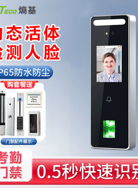 ZKTeco熵基中控NFACE260室外防水动态人脸指纹门禁考勤机系统套装