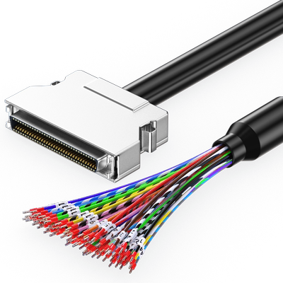 浮太SCSI CN36P母头铁壳母对母伺服连接线CN14/20/26/36/50/68母头芯单头散线套数字管压端子线