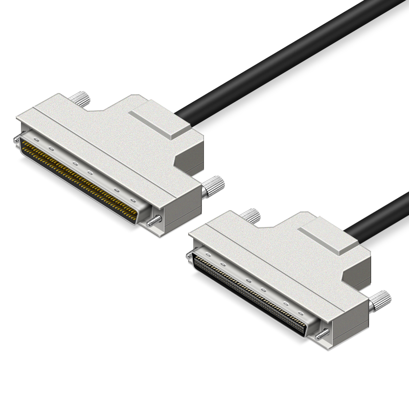 浮太SCSI线HPDB100转CN100连接线公对公数据线SCSI100P带螺丝固定
