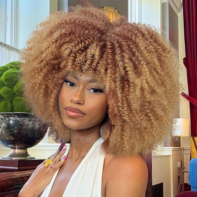 小卷蓬松假发欧美非洲化纤头套